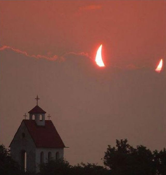 eclipse devil horns church perfect timing